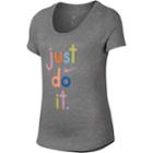 Girls 7-16 Nike Just Do It Graphic Tee, Size: Medium, Grey
