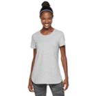 Women's Tek Gear&reg; High Slit Tunic Tee, Size: Xxl, Light Grey