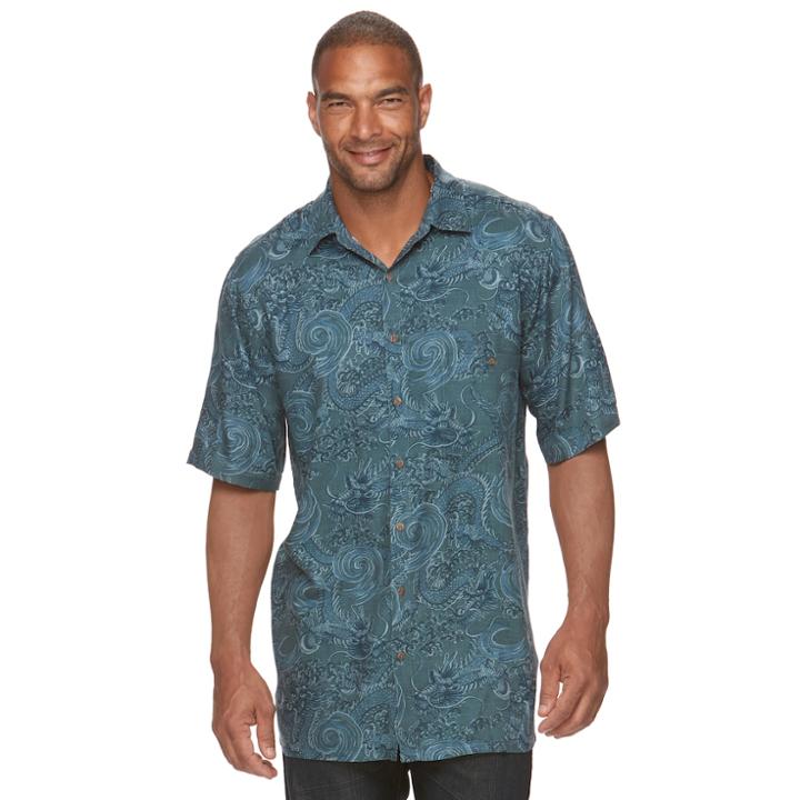 Big & Tall Batik Bay Classic-fit Tropical Button-down Shirt, Men's, Size: Xl Tall, Med Blue