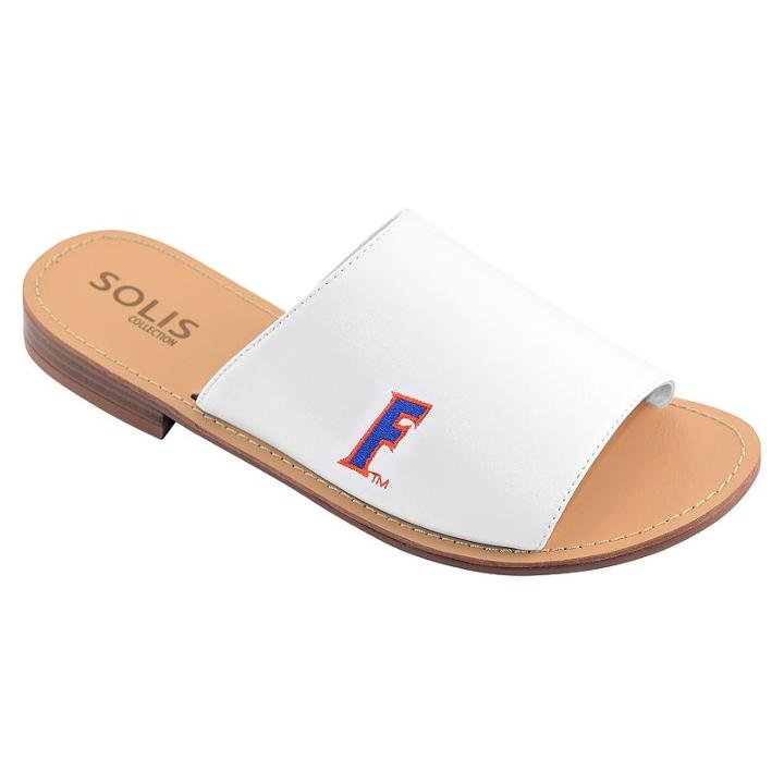 Women's Florida Gators Fashionable Slide Sandals, Size: 7, White