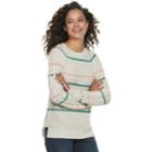 Juniors' So&reg; Lace-up Sleeve Sweater, Teens, Size: Medium, Med Beige