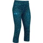 Girls 7-16 Under Armour Heatgear Printed Capri Leggings, Size: Large, Brown Over