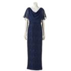 Women's Jessica Howard Glitter Lace Evening Gown, Size: 12, Blue (navy)