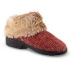 Women's Isotoner Haley Sweater Knit Boot Slippers, Size: Large, Dark Red