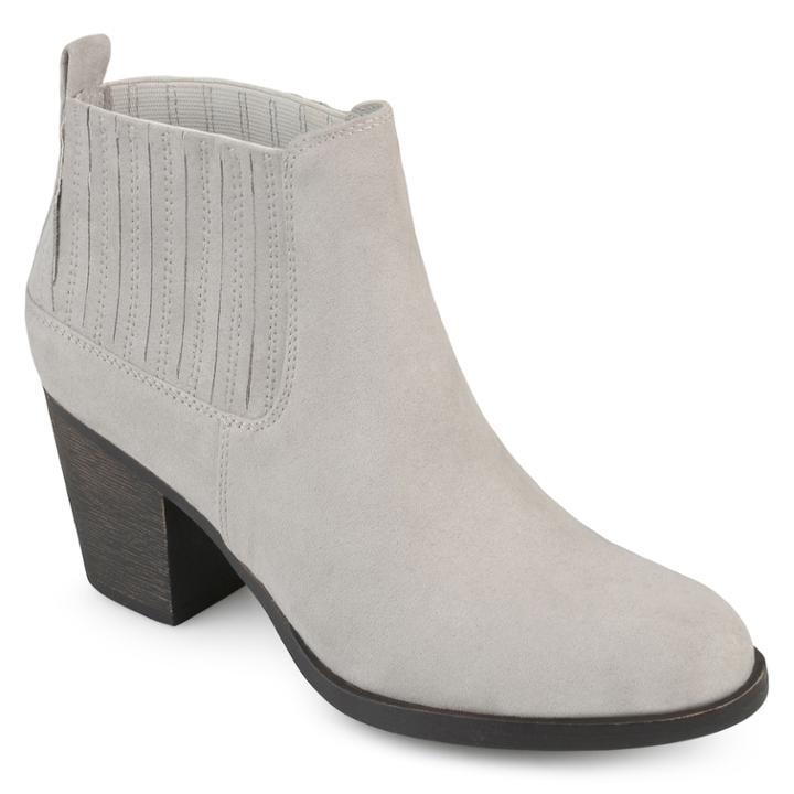 Journee Collection Sero Women's Ankle Boots, Size: Medium (6.5), Light Grey