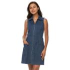 Women's Sharagano Jean Shirtdress, Size: 14, Blue Other