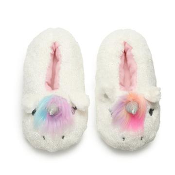 Girls 4-16 Elli By Capelli Unicorn Slippers, Size: 12/13, White