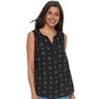 Women's Sonoma Goods For Life&trade; Printed Tank, Size: Xxl, Natural