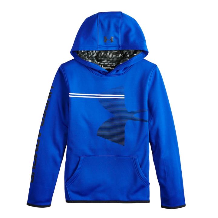 Boys 8-20 Under Armour Armour Fleece Pull-over Hoodie, Size: Small, Dark Blue