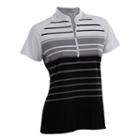 Women's Nancy Lopez Point Short Sleeve Golf Polo, Size: Large, White