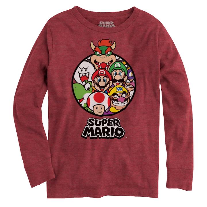 Boys 8-20 Super Mario Bros. Tee, Size: Xl, Red