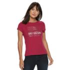Women's Juicy Couture Graphic Tee, Size: Xxl, Dark Pink