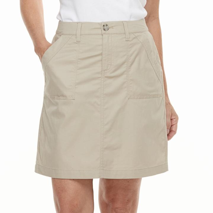 Women's Croft & Barrow&reg; Twill Skort, Size: 18, Lt Beige