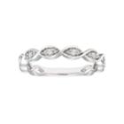 Lovemark 10k White Gold 1/10 Carat T.w. Diamond Marquise Ring, Women's, Size: 7