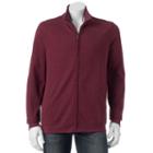 Men's Croft & Barrow&reg; Classic-fit Fleece Full-zip Jacket, Size: Xl, Dark Red