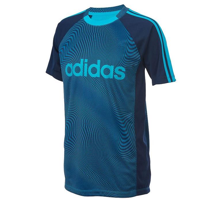 Boys 8-20 Adidas Camo Fusion Training Top, Size: Small, Turquoise/blue (turq/aqua)