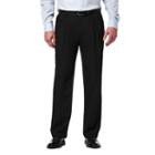 Men's Haggar Premium Classic-fit Stretch Pleated Dress Pants, Size: 44x32, Black