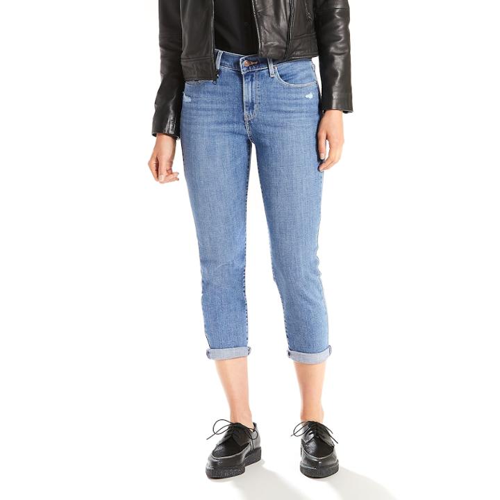 Women's Levi's Classic Crop Jeans, Size: 33(us 16)m, Med Blue