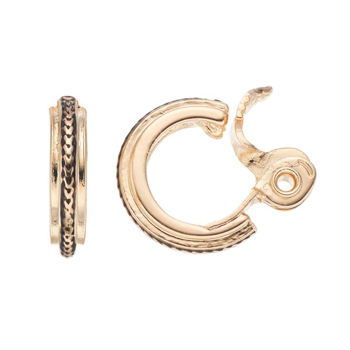 Napier Beveled Hoop Clip On Earrings, Women's, Gold