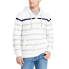 Big & Tall Chaps Classic-fit Striped Hoodie, Men's, Size: L Tall, White