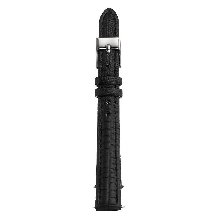 Kreisler Unisex Leather Watch Band - Tx49712bk, Size: 12mm, Black