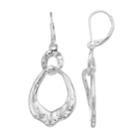 Dana Buchman Silver Tone Wavy Double Drop Earrings, Women's