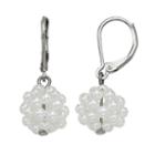 Simply Vera Vera Wang Simulated Pearl Ball Nickel Free Drop Earrings, Women's, White