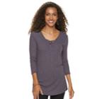 Women's Sonoma Goods For Life&trade; Supersoft Textured Tunic, Size: Large, Drk Purple