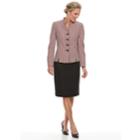 Women's Le Suit Tweed Skirt Suit Set, Size: 6, Drk Orange