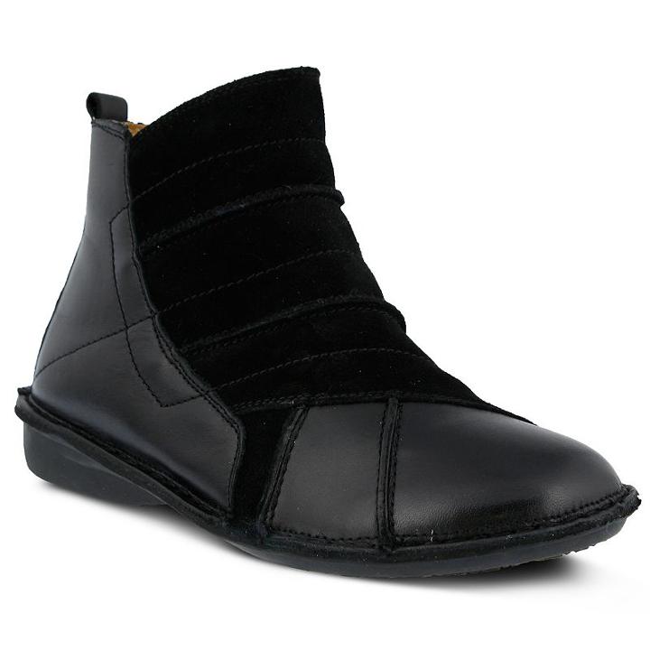 Spring Step Groove Women's Ankle Boots, Size: 38, Black