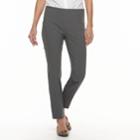 Women's Croft & Barrow&reg; Polished Pull-on Ankle Pants, Size: 4, Med Grey