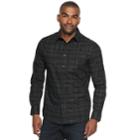 Men's Apt. 9&reg; Stretch No-iron Woven Button-down Shirt, Size: Xxl, Black