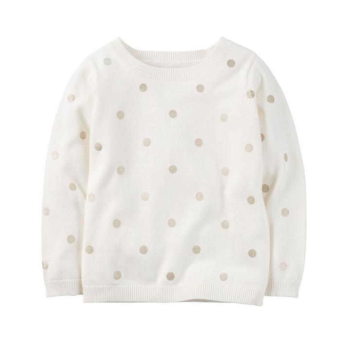 Girls 4-8 Carter's Polka Dot Sweater, Size: 8, Ovrfl Oth