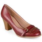 Journee Collection Nora Women's Loafer Pumps, Girl's, Size: Medium (7), Dark Red