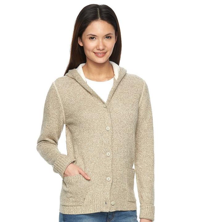 Women's Woolrich Hooded Sweater, Size: Small, Lt Beige