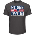 Men's New England Patriots 2017 Afc East Division Champions Line Of Scrimmage Tee, Size: Xl, Grey (charcoal)