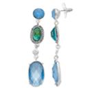 Dana Buchman Oval Linear Earrings, Women's, Blue