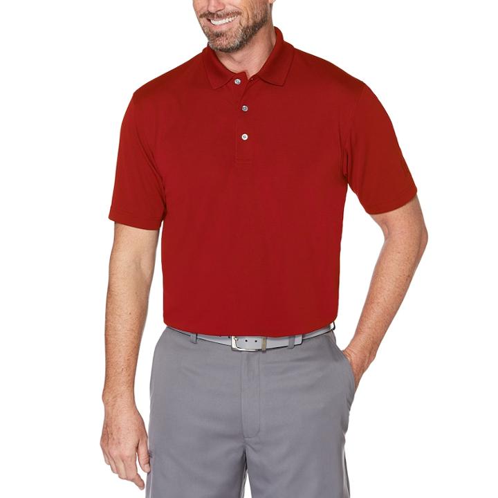 Men's Grand Slam Off Course Textured Golf Polo, Size: Xxl, Dark Red
