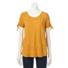 Women's Sonoma Goods For Life&trade; Embroidered Tee, Size: Xxl, Gold