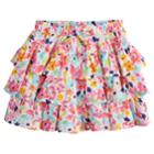 Girls 4-12 Sonoma Goods For Life&trade; Patterned Tiered Ruffle Skort, Size: 6, Natural