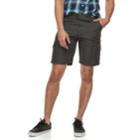 Men's Burnside Microfiber Belted Cargo Shorts, Size: 36, Grey (charcoal)