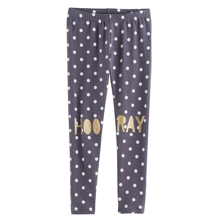 Girls 4-10 Jumping Beans&reg; Hooray Leggings, Size: 6, Grey