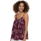 Women's Sonoma Goods For Life&trade; Printed Challis Tank, Size: Large, Purple