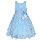 Girls 7-16 American Princess Corkscrew Ruffle Dress, Girl's, Size: 14, Blue Other