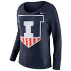 Women's Nike Illinois Fighting Illini Tailgate Long-sleeve Top, Size: Xl, Blue (navy)