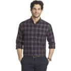 Men's Arrow Plaid Classic-fit Button-down Shirt, Size: Xxl, Dark Red