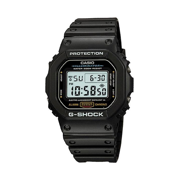 Casio Men's G-shock Illuminator Chronograph Digital Sports Watch - Dw5600e-1v, Black, Durable
