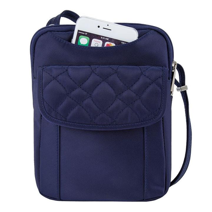 Travelon Signature Anti-theft Rfid-blocking Crossbody Bag, Adult Unisex, Blue