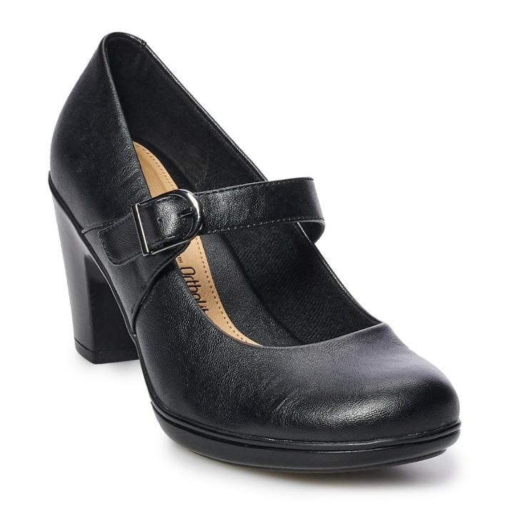 Croft & Barrow&reg; Women's Mary Jane High Heel Pumps, Size: Medium (6), Black