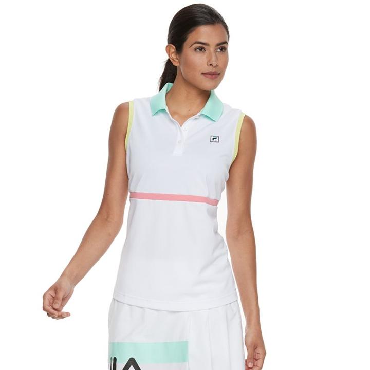 Women's Fila Sport® Contrast Trim Golf Polo, Size: Large, Natural